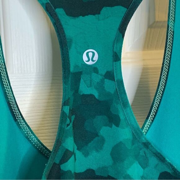 Lululemon Cool Racerback Clouded Dreams Cosmic Teal Multi Size 4 - Picture 6 of 8